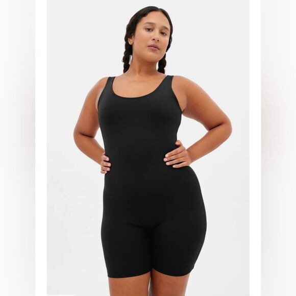 girlfriend collective Pants - Girlfriend Collective Black Bike Unitard Large